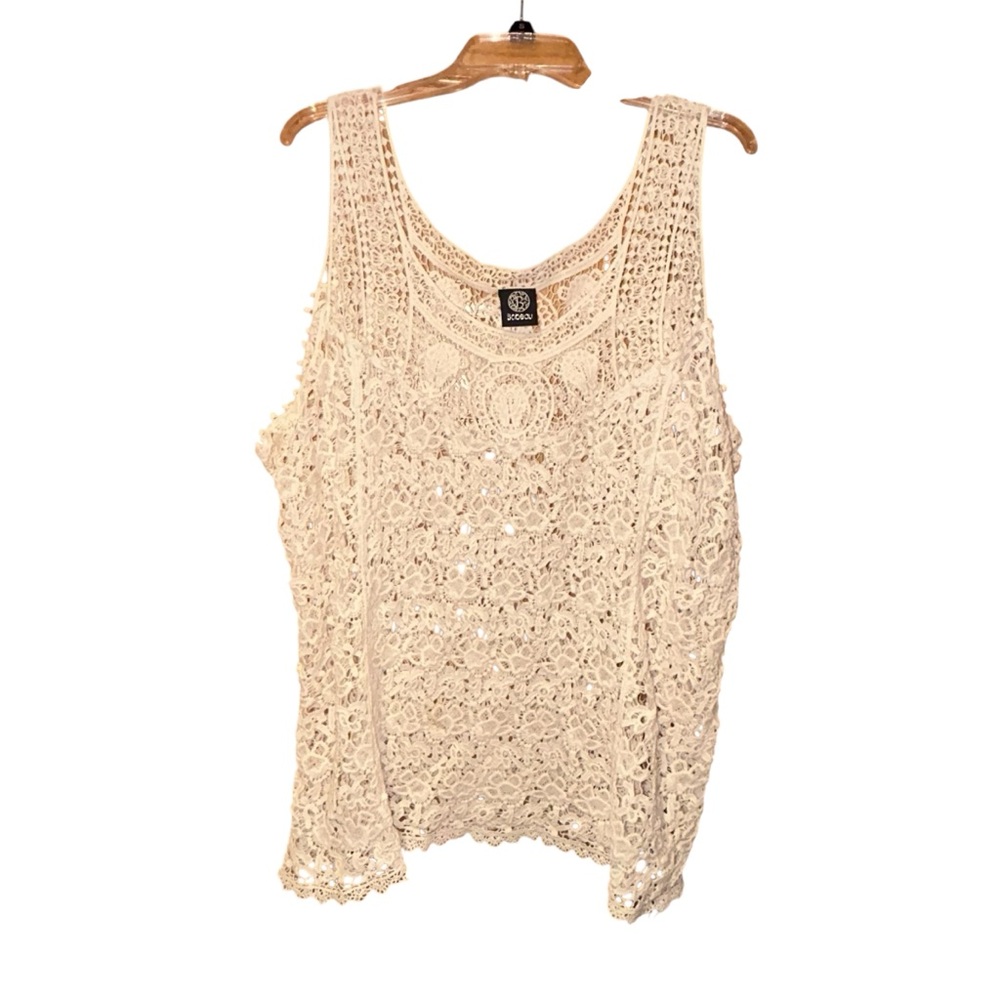 Bobeau Boho Cotton Crochet Tank Top